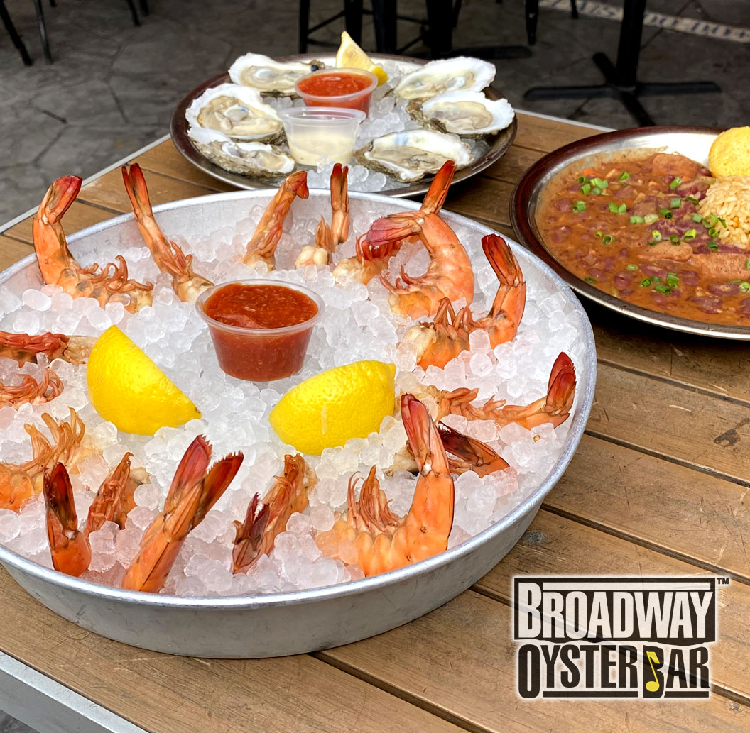 Broadway Oyster Bar Beer Garden shrimp, oysters and Jambalaya photo